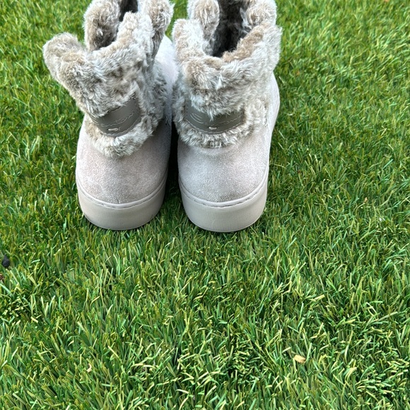 Santoni Faux Fur Suede Boots - Picture 2 of 6